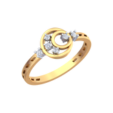 18K Gold & Diamond Ring For Women KRB10334